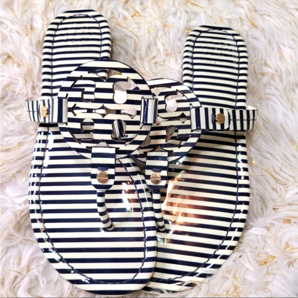 Tory Burch Miller Sandals - white/navy 💕
